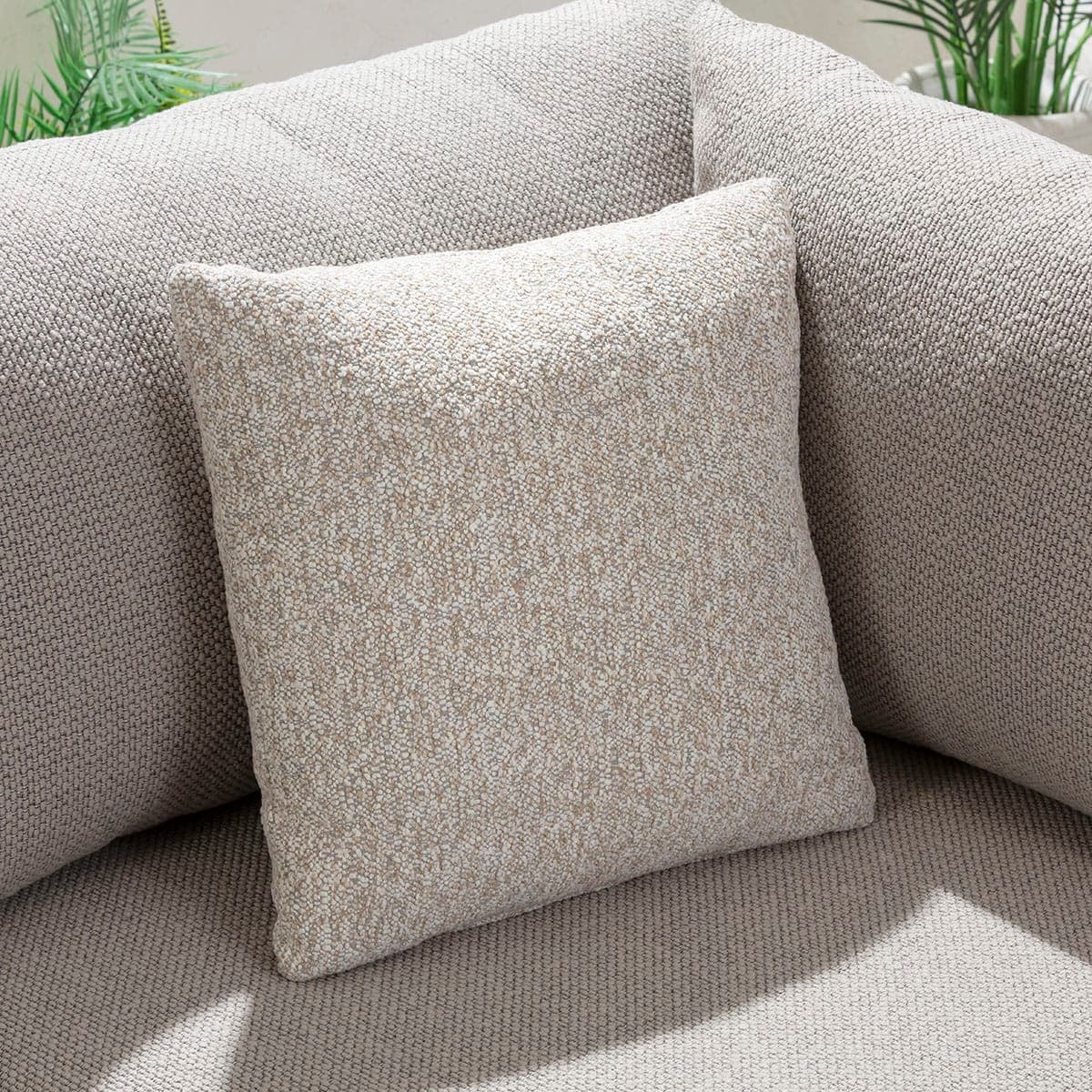 Beach Club Outdoor Garden Scatter Cushion Speckled Beige 40x40cm